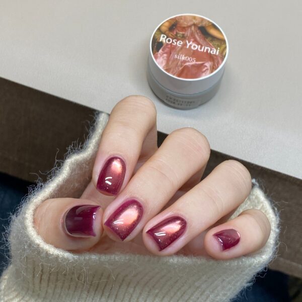 Cherry Red And Gold Cat Eye