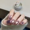 Cool-toned Smoky Purple Rose Cat Eye