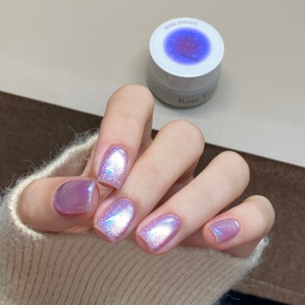 Purple and blue iridescent light