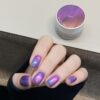 Rose-pink multi-colored cat eye